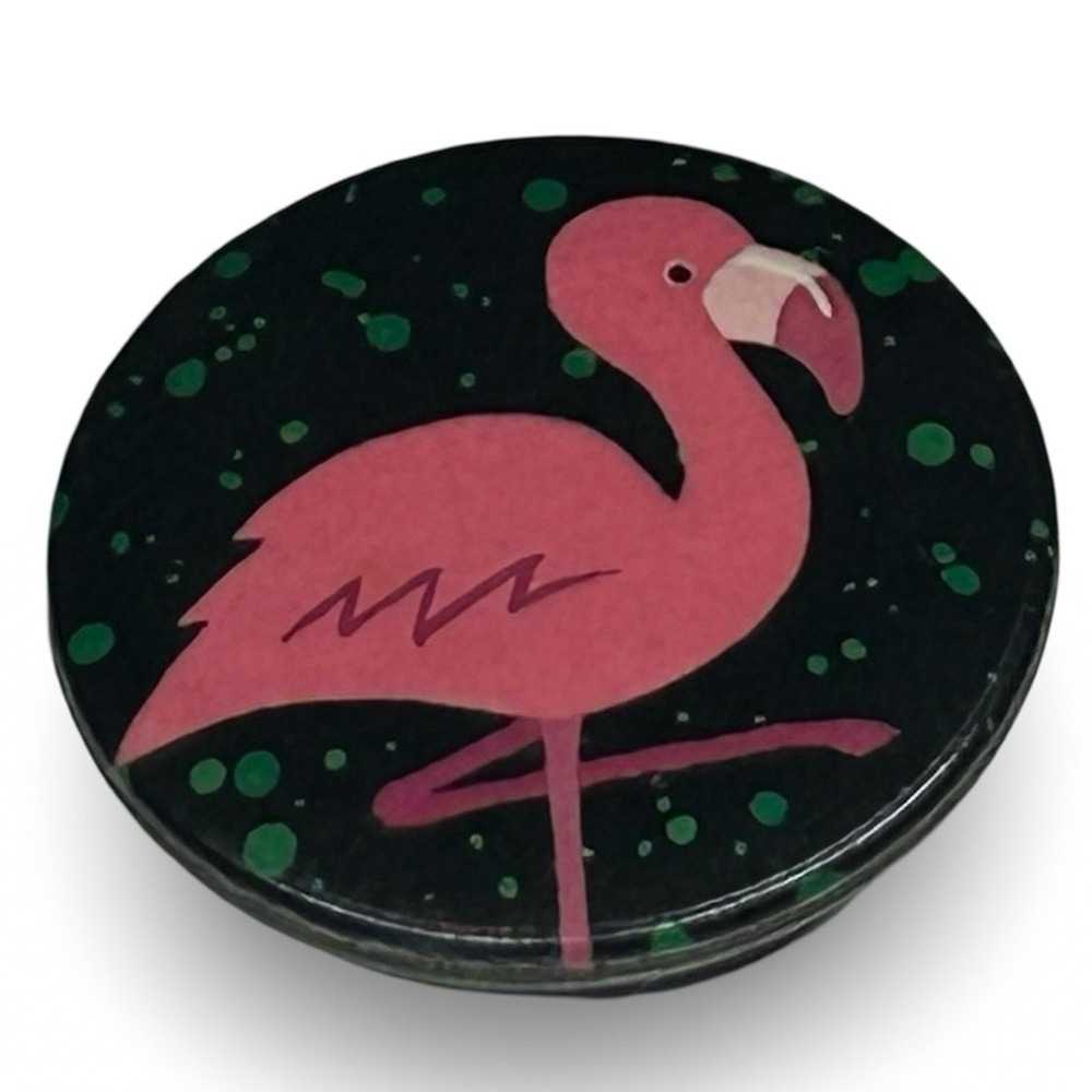 Hallmark Vintage Pink Flamingo Pinback Badge 1-1/2" Advertising Memorabilia 80s‎
